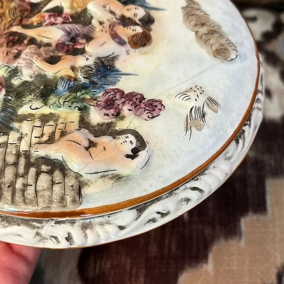 Vintage Capodimonte dish
